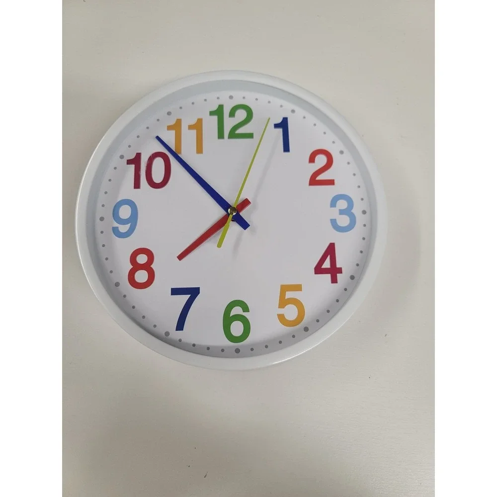 Colorful Clock For Kids Bedroom, Playroom, Or Classroom